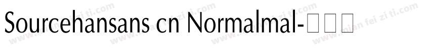 Sourcehansans cn Normalmal字体转换